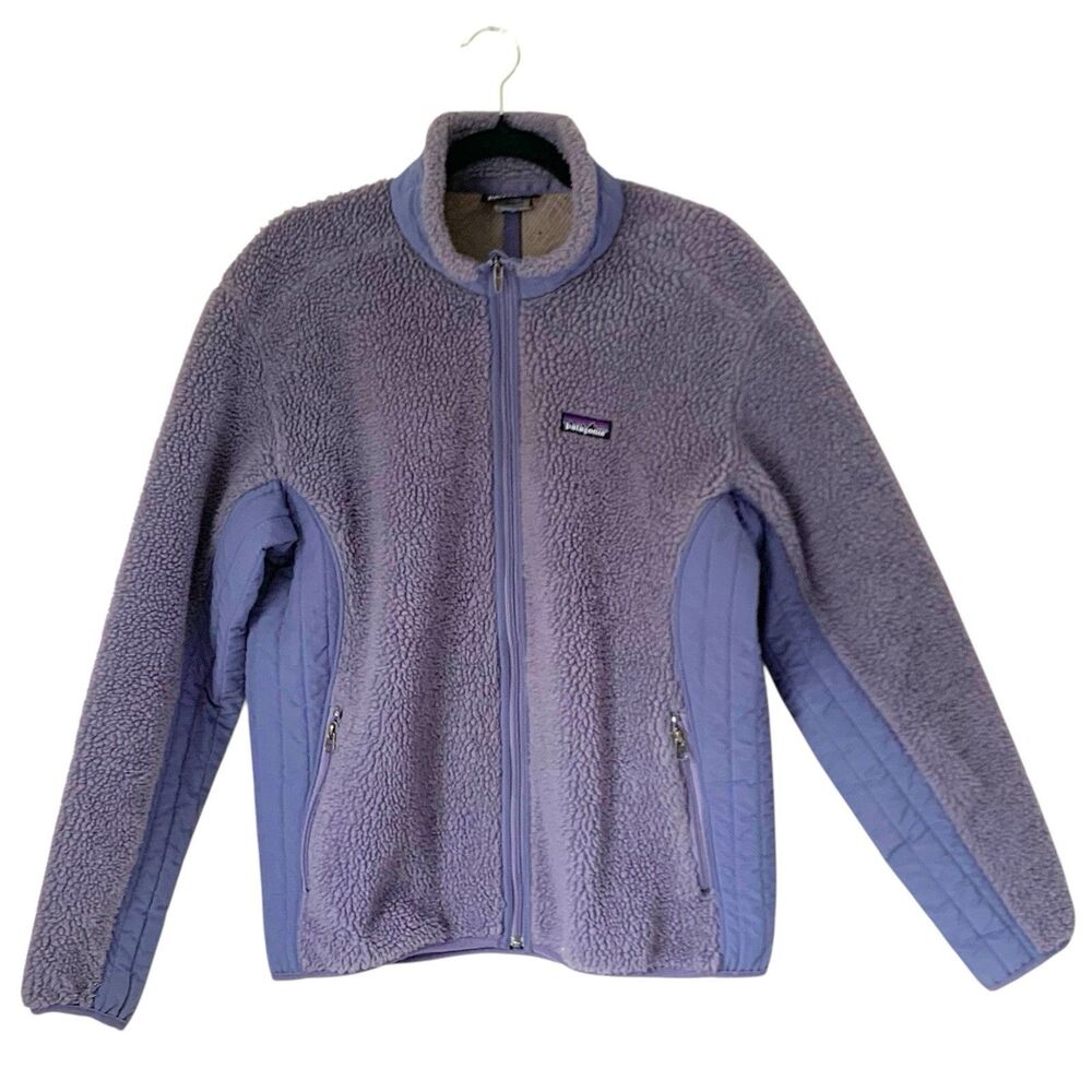 VTG Patagonia Synchilla Jacket Retro-X Deep Pile Sherpa Fleece Full Zip Blue XL*